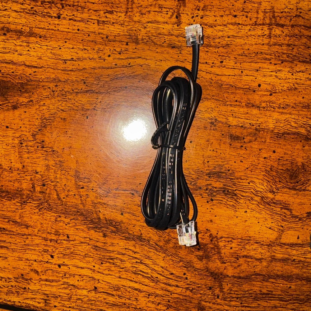 Black VoIP Home Phone Cable